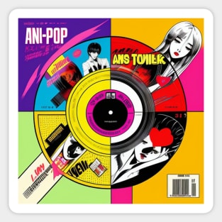 K Pop Vinyl Record Mashup Sticker